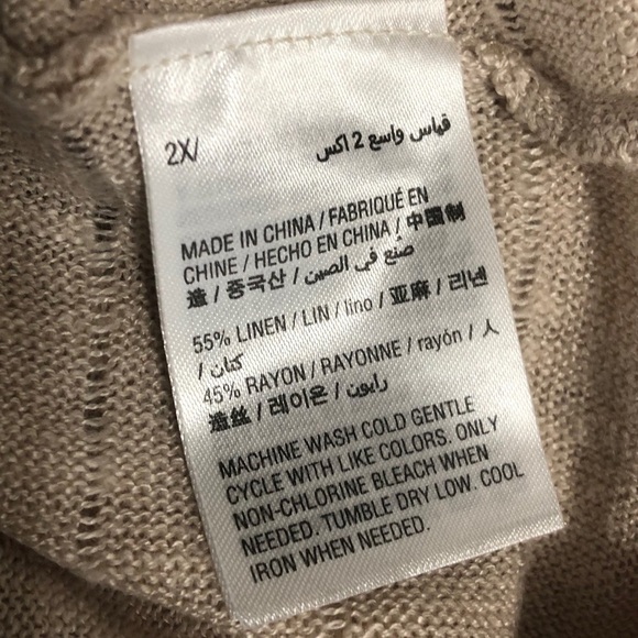 Style & Co cream long sleeved top, NWT, 2X - Picture 5 of 8